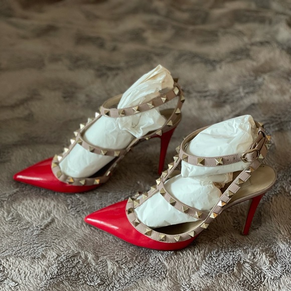 Valentino Rockstud Sandals 37 1/2 - Picture 4 of 16